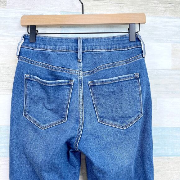 Old Navy Pop Icon Ripped Knee Skinny Jeans Blue Medium Wash High Rise Womens 0 - Picture 7 of 9